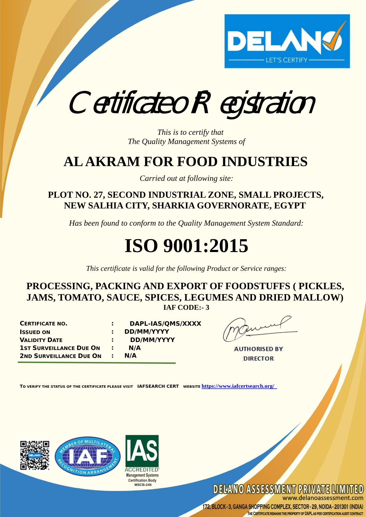 AL AKRAM FOR FOOD INDUSTRIES - DAPL - IAS - 9001-1-pdf